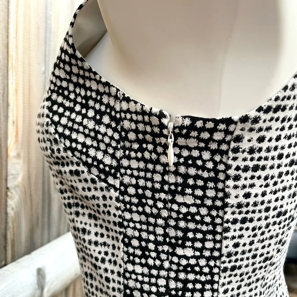 FINAL PRICE: Banana Republic Black and White Dotted Dress - Picture 4 of 9